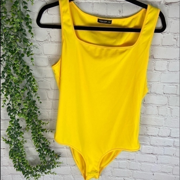SHEIN Tops - 𝅺SHEIN Plus Size Curve  One Piece Body Suit Yellow 2XL NWOT